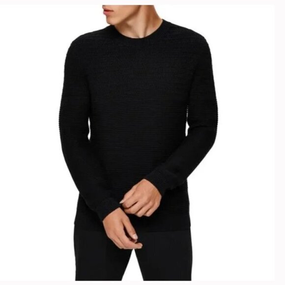 Selected Homme Crew Neck Sweater Navy Size Large O261 - Picture 1 of 7